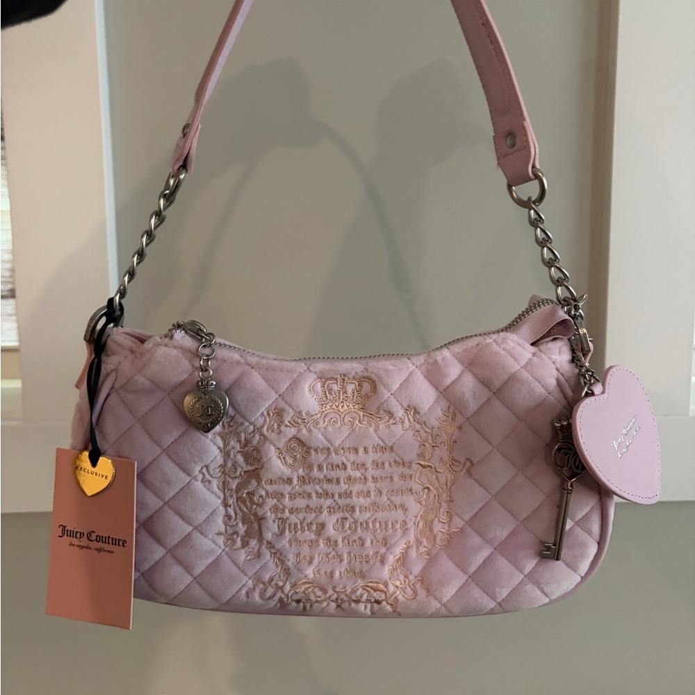 Juicy Couture Pink Quilted Shoulder Lilac Bag US release